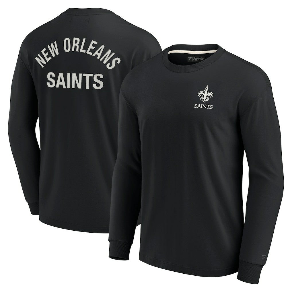 New Orleans Saints Unisex Elements Super Soft Long Sleeve T-Shirt - Black sale