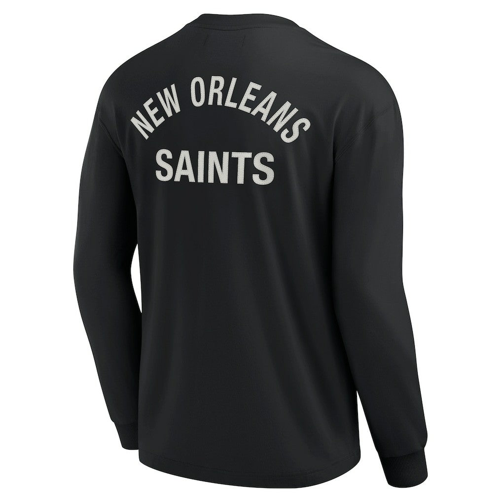 New Orleans Saints Unisex Elements Super Soft Long Sleeve T-Shirt - Black sale