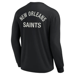 New Orleans Saints Unisex Elements Super Soft Long Sleeve T-Shirt - Black sale