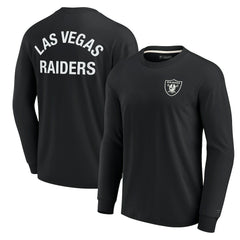 Las Vegas Raiders Unisex Elements Super Soft Long Sleeve T-Shirt - Black on sale