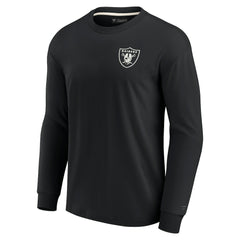 Las Vegas Raiders Unisex Elements Super Soft Long Sleeve T-Shirt - Black on sale