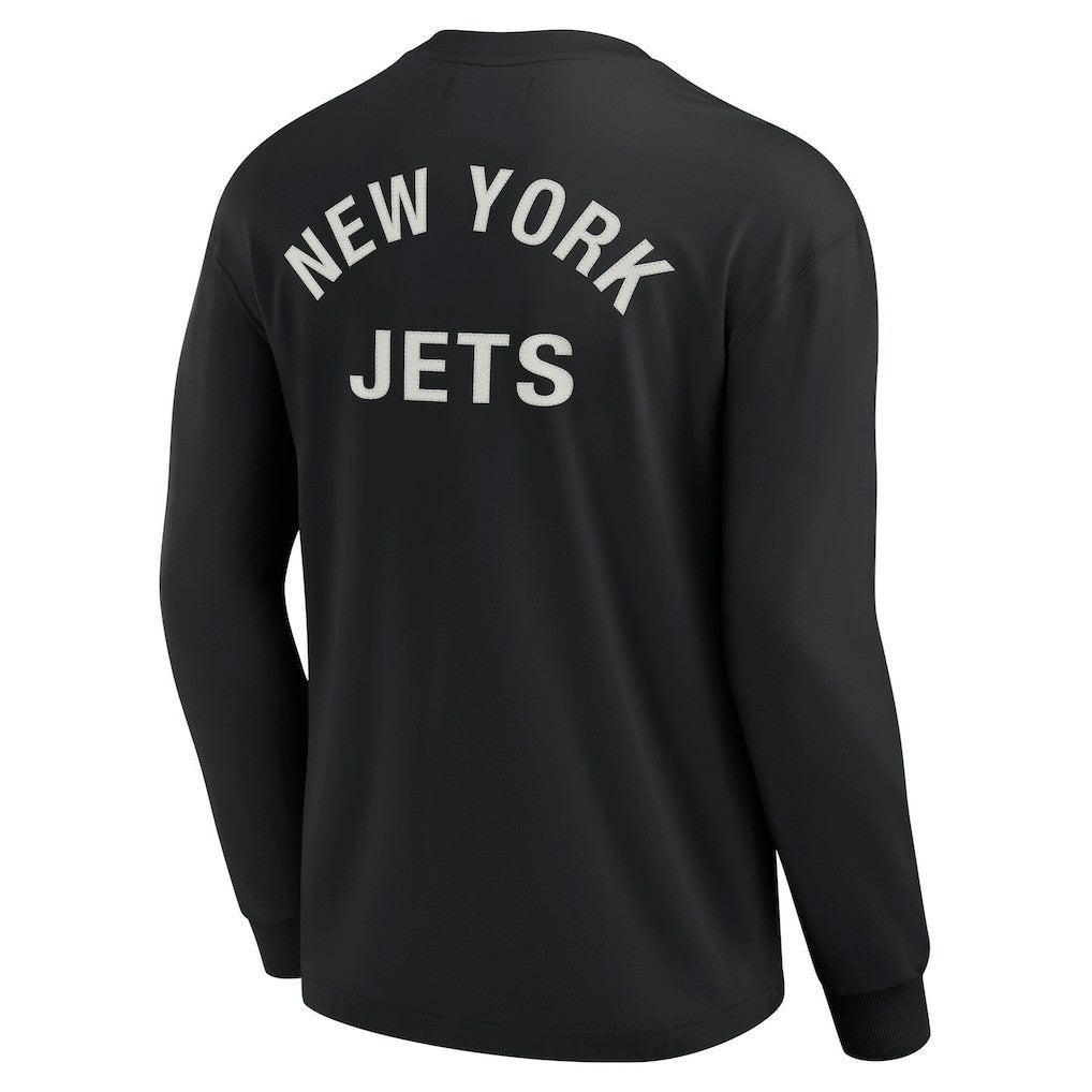 New York Jets Unisex Elements Super Soft Long Sleeve T-Shirt - Black on sale