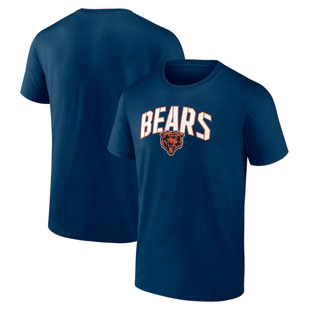Chicago Bears Arched Kicker Stencil T-Shirt - Navy cheap