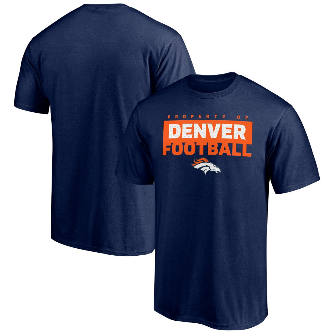 Denver Broncos Gain Ground T-Shirt - Navy discount