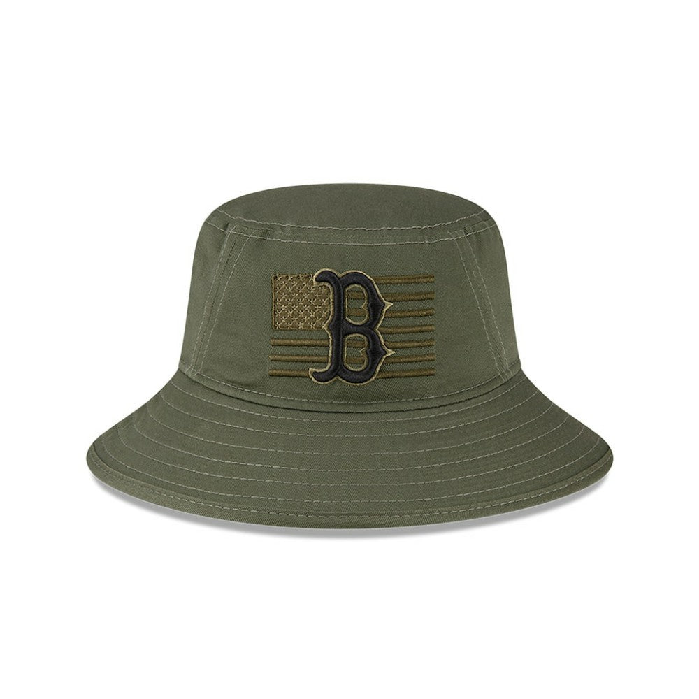 Boston Red Sox 2023 Armed Forces Day Bucket Hat Green