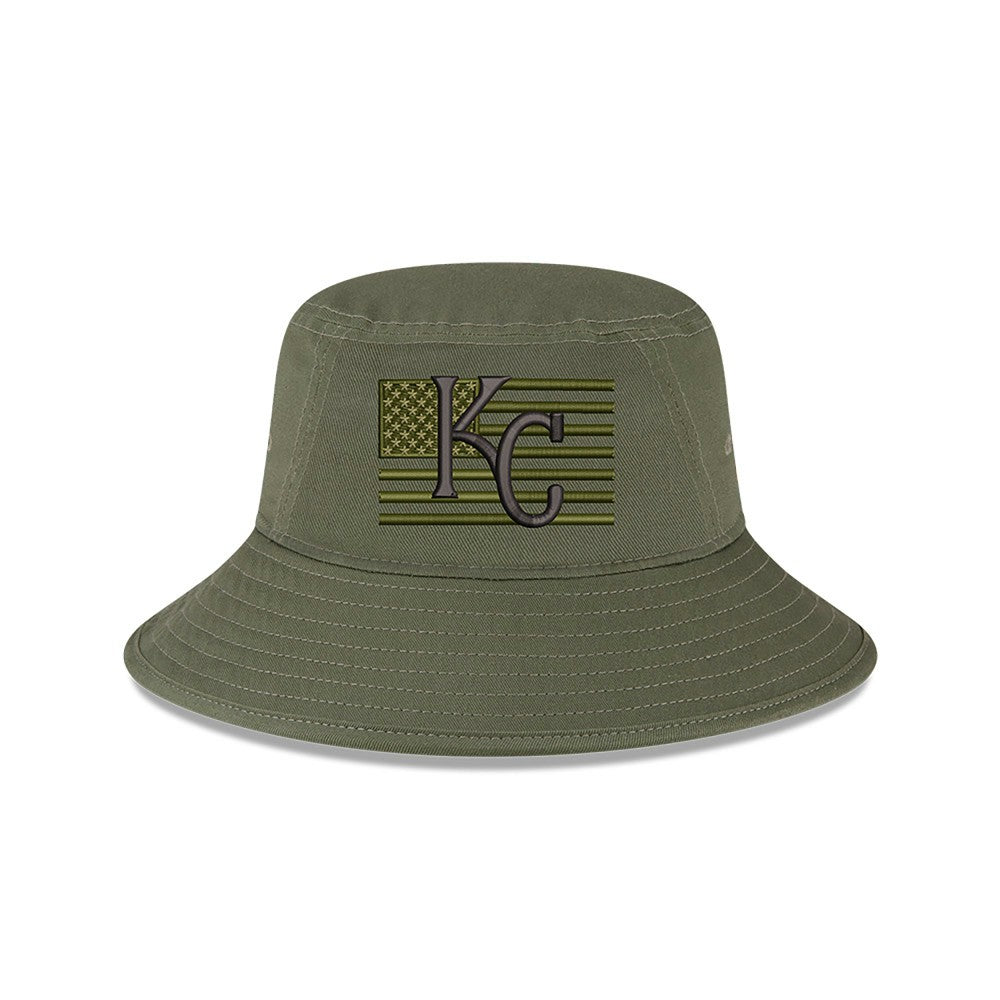 Kansas City Royals 2023 Armed Forces Day Bucket Hat Green