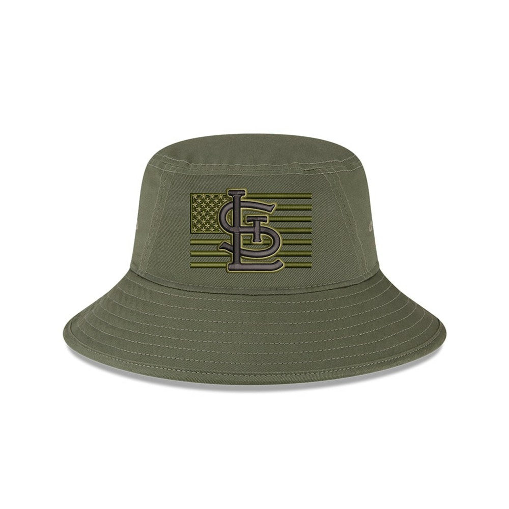 St. Louis Cardinals 2023 Armed Forces Day Bucket Hat Green