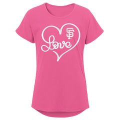 San Francisco Giants Girls Youth Lovely T-Shirt Pink