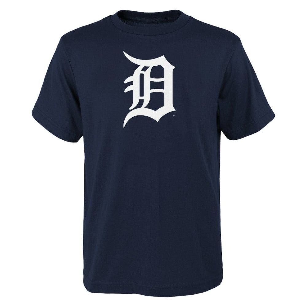 Detroit Tigers Youth Logo Primary Team T-Shirt Navy