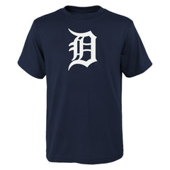 Detroit Tigers Youth Logo Primary Team T-Shirt Navy