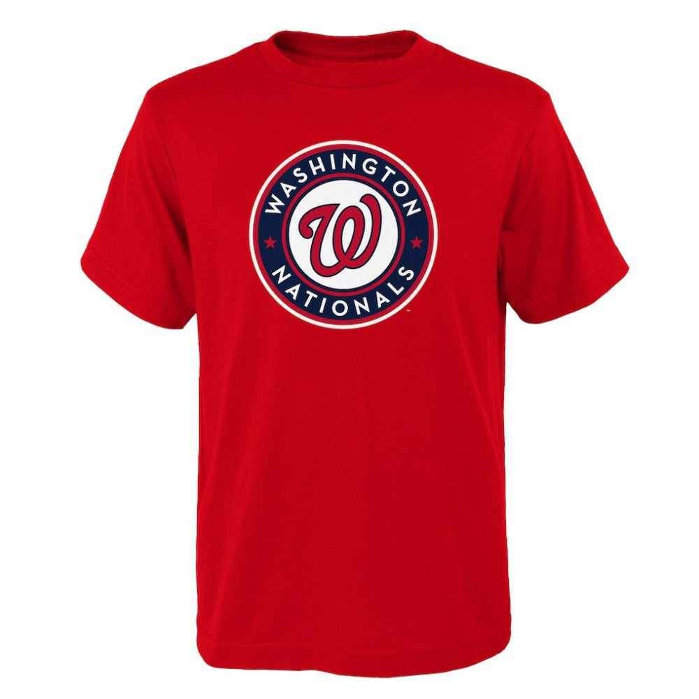 Washington Nationals Youth Logo Primary Team T-Shirt Red