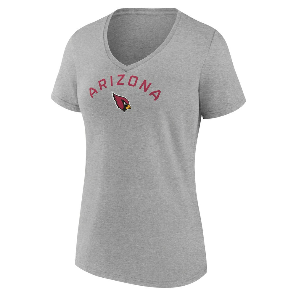 Arizona Cardinals Women's Team Arc V-Neck T-Shirt - Heather Gray online