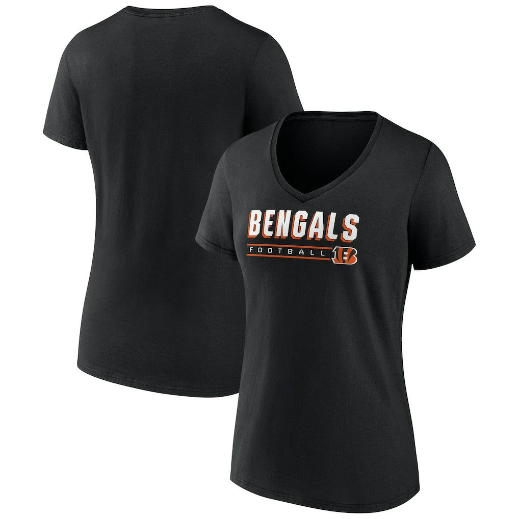 Cincinnati Bengals Women's Primary Play V-Neck T-Shirt - Black online