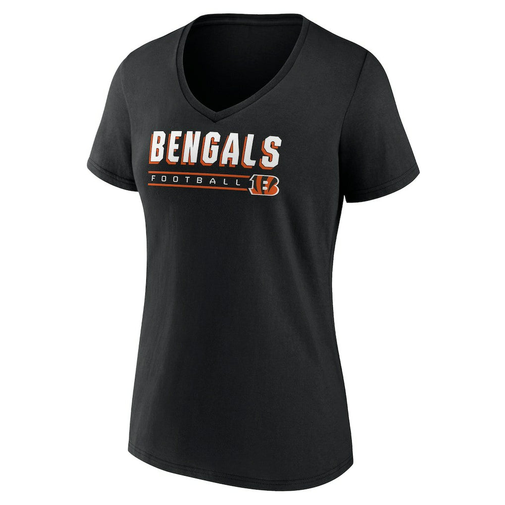 Cincinnati Bengals Women's Primary Play V-Neck T-Shirt - Black online