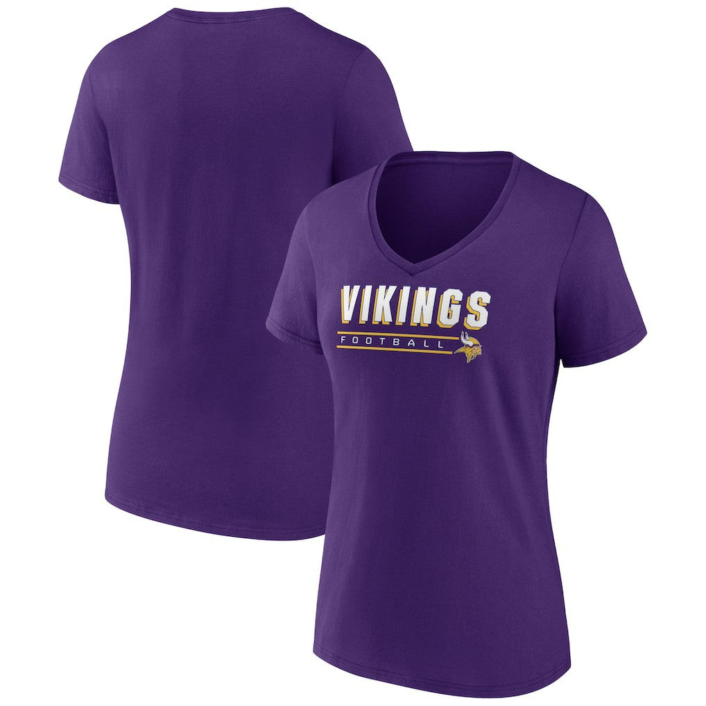 Minnesota Vikings Women's Primary Play V-Neck T-Shirt - Purple online