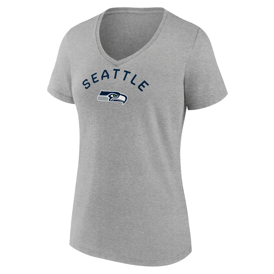 Seattle Seahawks Women's Team Arc V-Neck T-Shirt - Heather Gray on sale