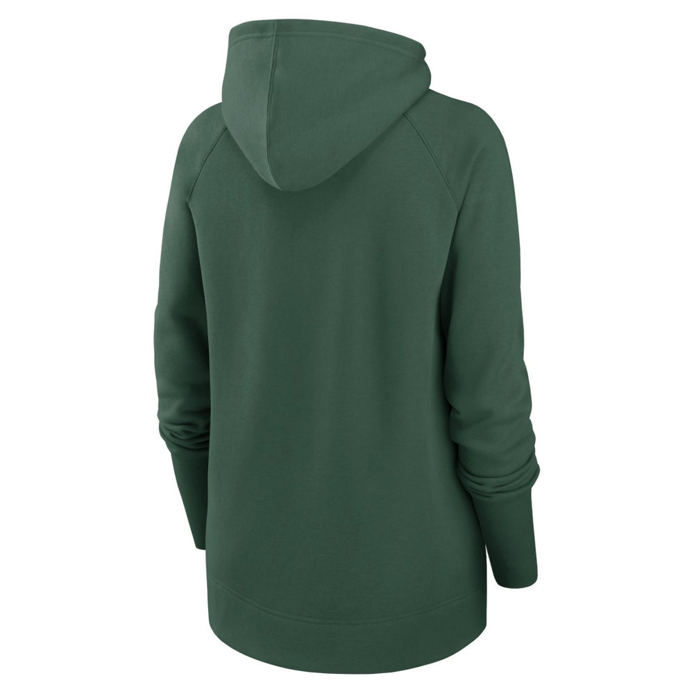 Green Bay Packers Women's Asymmetrical Raglan Full-Zip Hoodie - Green outlet