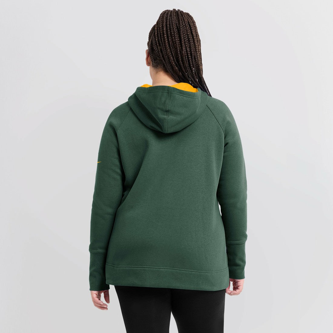 Green Bay Packers Women's Asymmetrical Raglan Full-Zip Hoodie - Green outlet