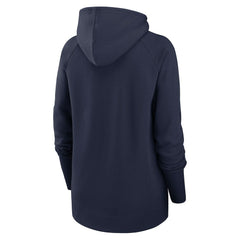 New England Patriots Women's Asymmetrical Raglan Full-Zip Hoodie - Navy discount