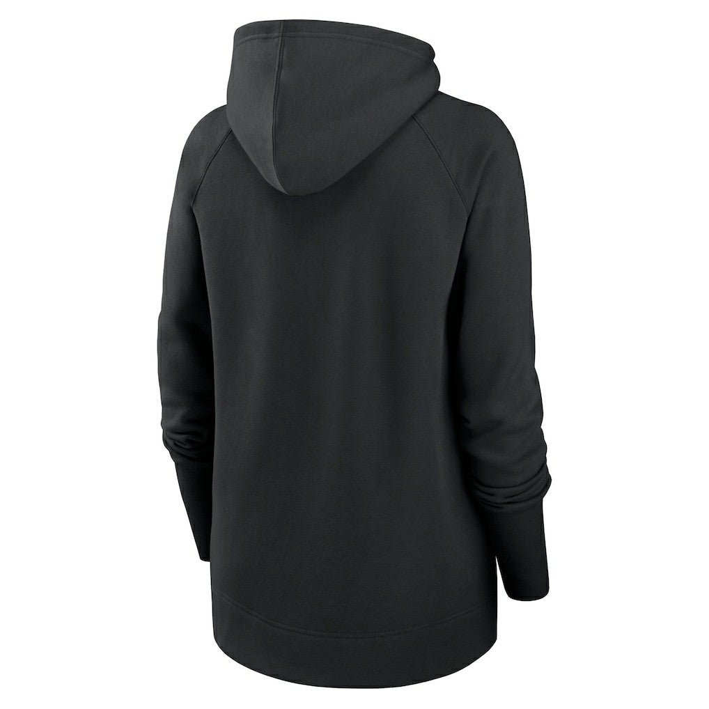 New Orleans Saints Women's Asymmetrical Raglan Full-Zip Hoodie - Black online