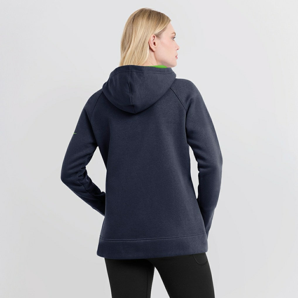 Seattle Seahawks Women's Asymmetrical Raglan Full-Zip Hoodie - College Navy outlet