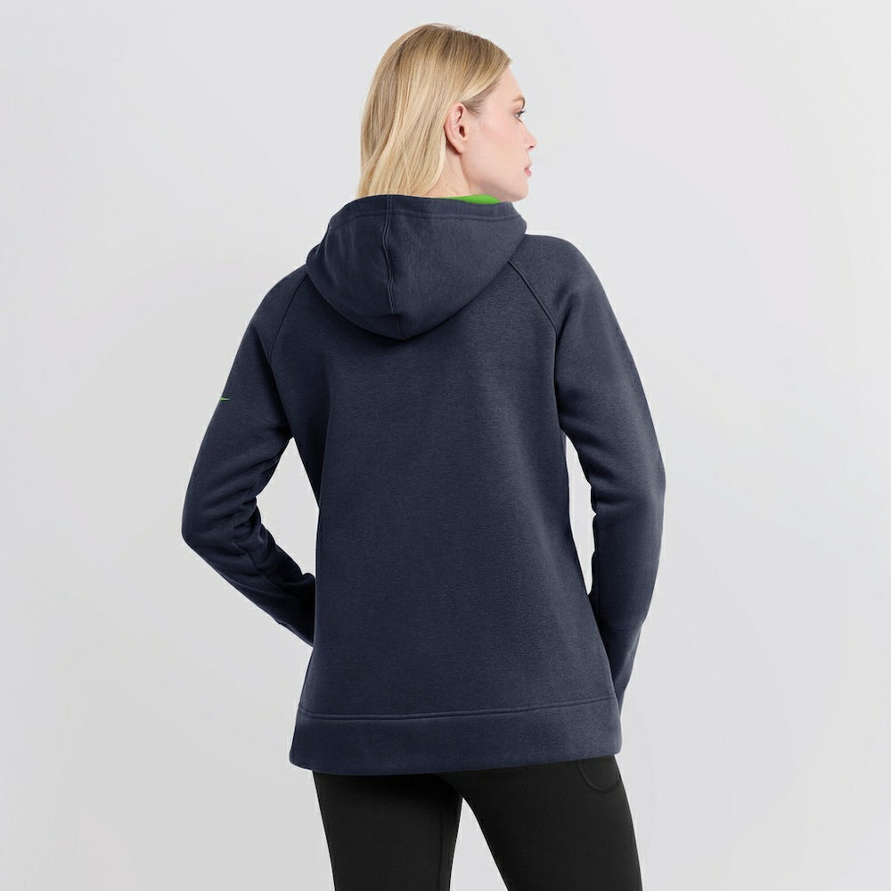 Seattle Seahawks Women's Asymmetrical Raglan Full-Zip Hoodie - College Navy outlet