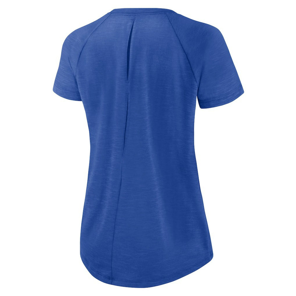 Los Angeles Rams Women's Back Slit Lightweight Fashion T-Shirt - White/Heather Scarlet sale