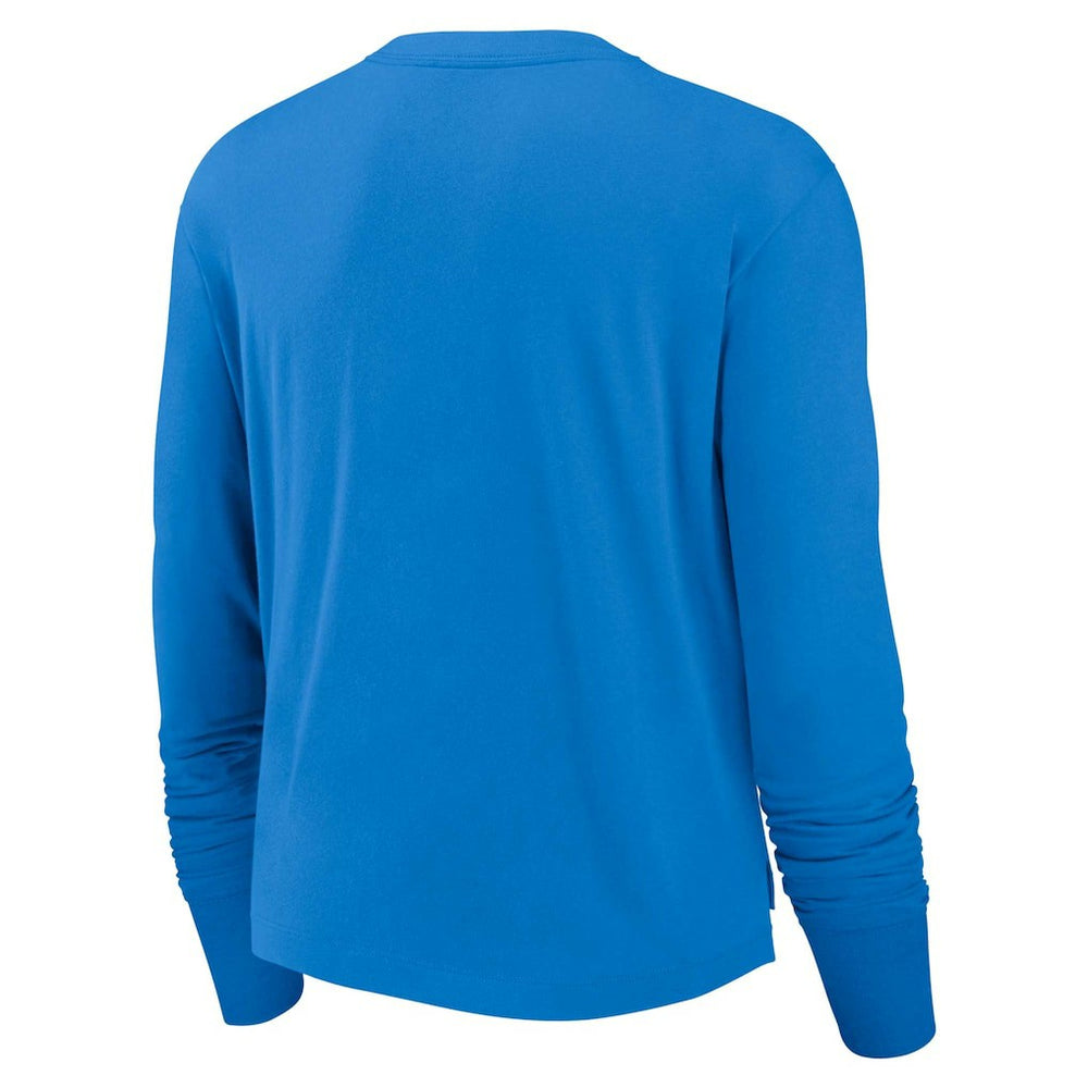 Los Angeles Chargers Women's Modest Crop Performance Long Sleeve T-Shirt - Powder Blue on sale