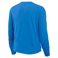 Los Angeles Chargers Women's Modest Crop Performance Long Sleeve T-Shirt - Powder Blue on sale