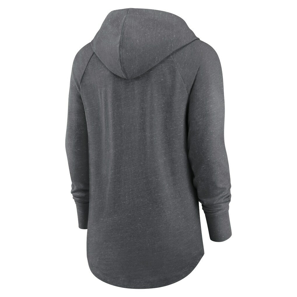 Dallas Cowboys Women's Raglan Funnel Neck Pullover Hoodie - Heather Charcoal cheap