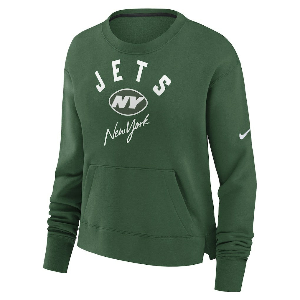 New York Jets Women's High Hip Fleece Pullover Sweatshirt - Green online