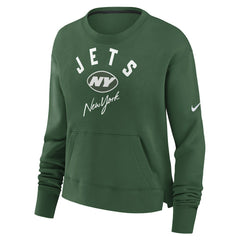 New York Jets Women's High Hip Fleece Pullover Sweatshirt - Green online