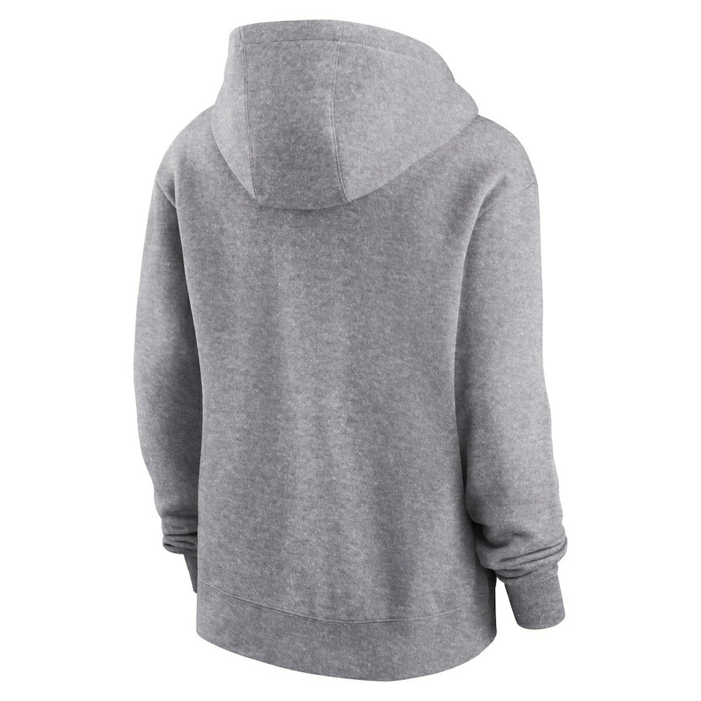 Cleveland Browns Women's Team Logo Club Fleece Pullover Hoodie - Heather Gray on sale