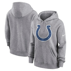 Indianapolis Colts Women's Team Logo Club Fleece Pullover Hoodie - Heather Gray online