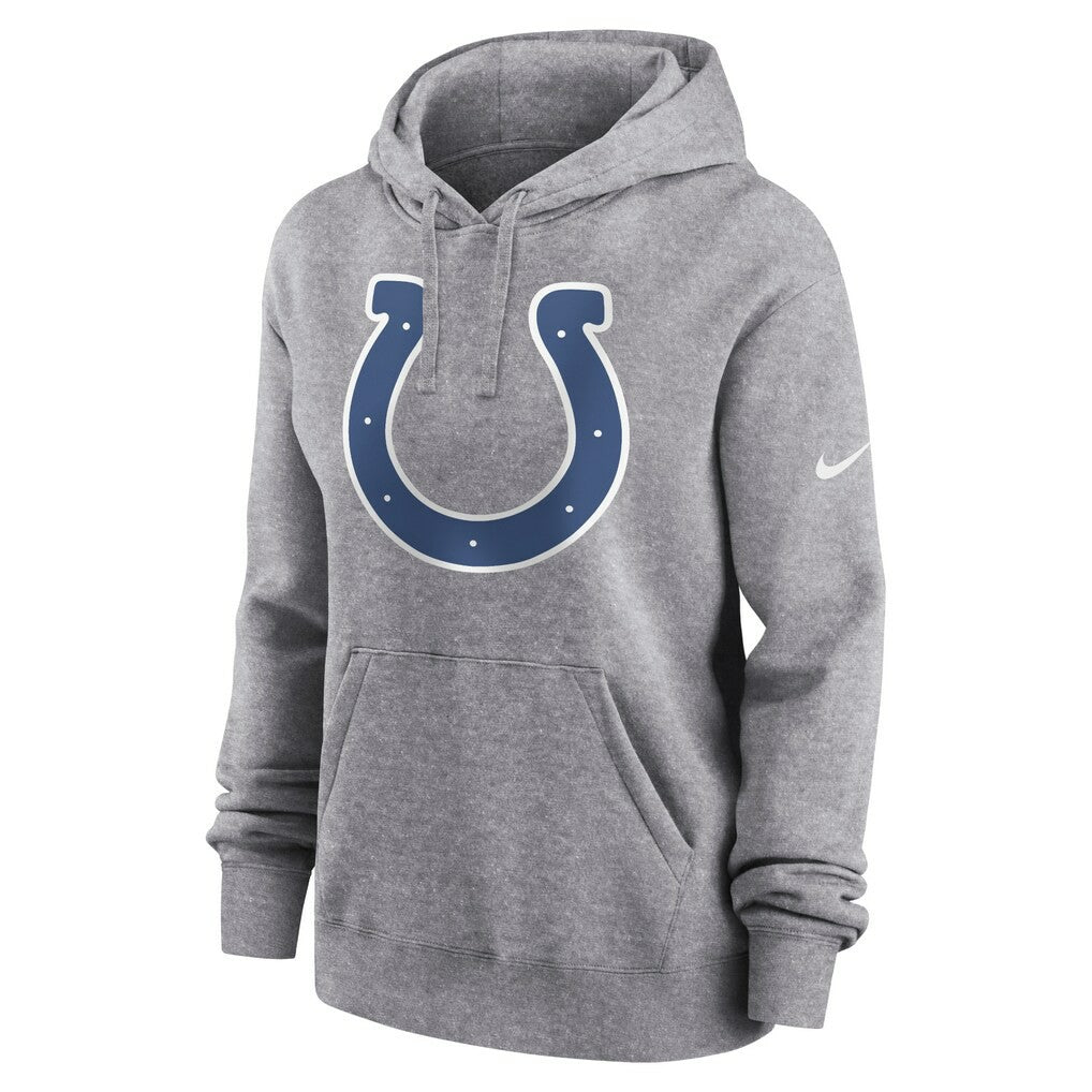 Indianapolis Colts Women's Team Logo Club Fleece Pullover Hoodie - Heather Gray online