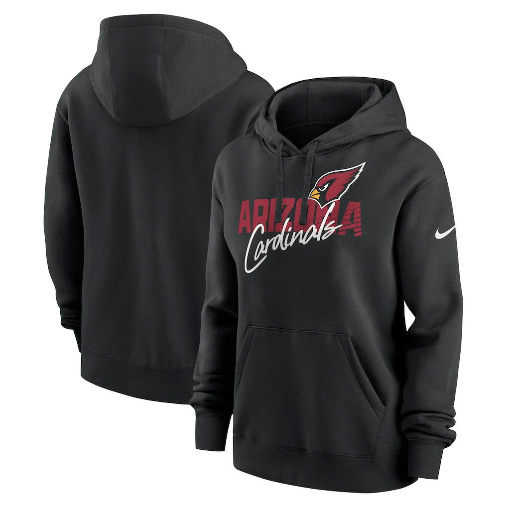 Arizona Cardinals Women's Wordmark Club Fleece Pullover Hoodie - Black outlet