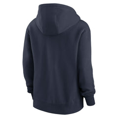 Chicago Bears Women's Wordmark Club Fleece Pullover Hoodie - Navy on sale