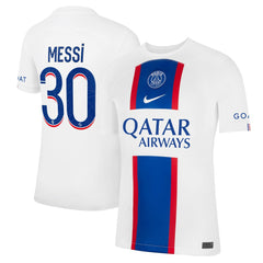 Lionel Messi Paris Saint-Germain 2022/23 Third Breathe Stadium Replica Player Jersey - White cheap