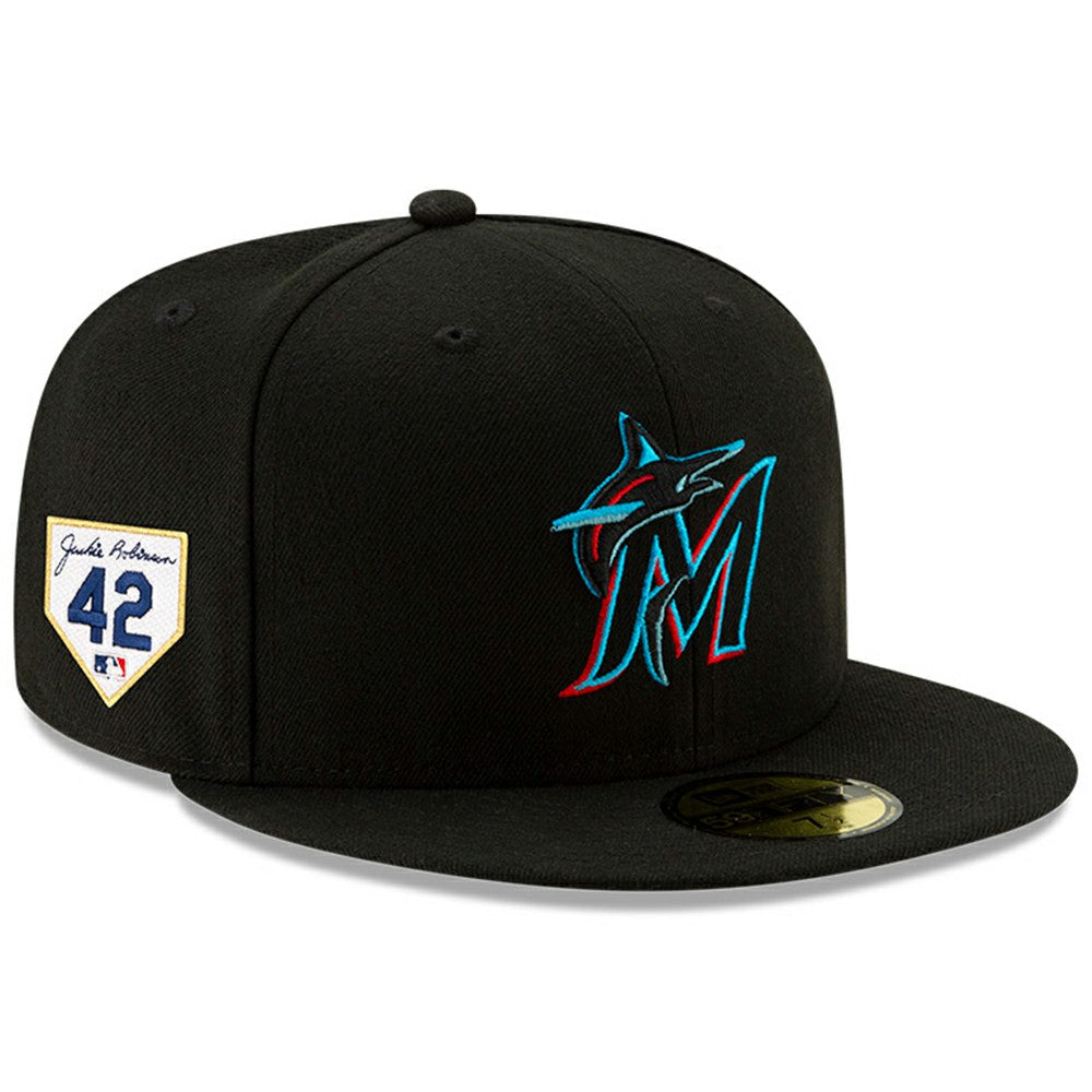 Miami Marlins 2024 Jackie Robinson Day 59FIFTY Fitted Hat Black