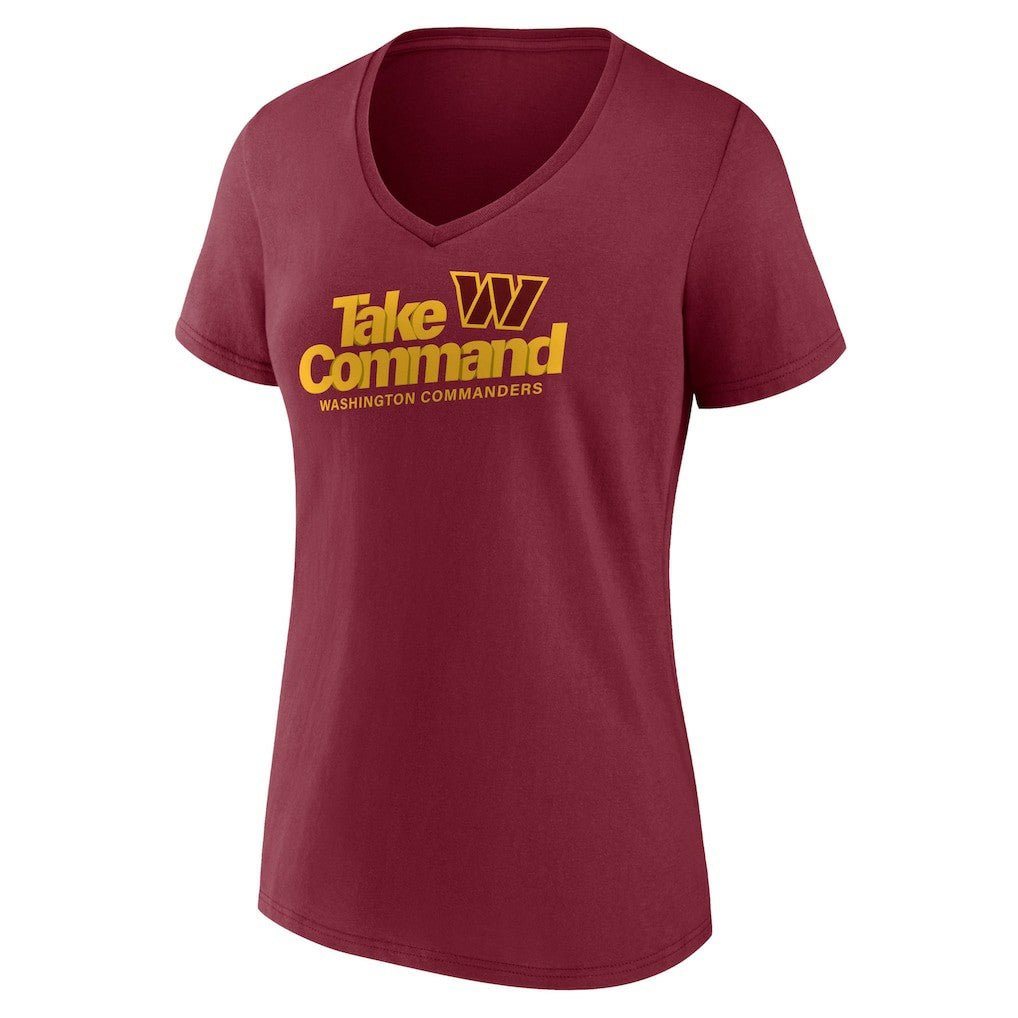 Women's Burgundy Washington Commanders Back Home Again V-Neck T-Shirt sale