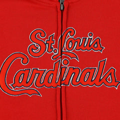 St. Louis Cardinals Youth Wordmark Full-Zip Fleece Hoodie Red