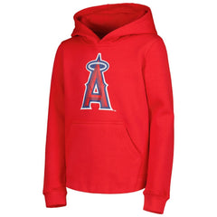 Los Angeles Angels Youth Team Primary Logo Pullover Hoodie Red