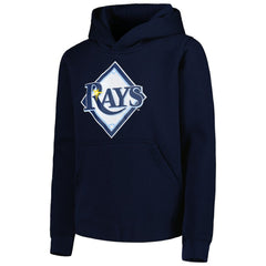 Tampa Bay Rays Youth Team Primary Logo Pullover Hoodie Navy