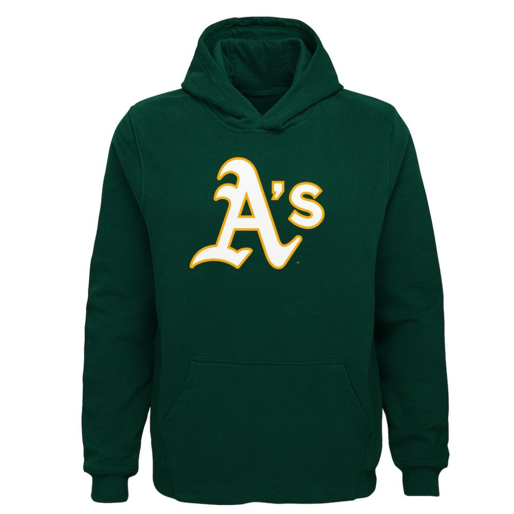 Athletics Youth Team Primary Logo Pullover Hoodie Green