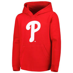 Philadelphia Phillies Youth Team Primary Logo Pullover Hoodie Red