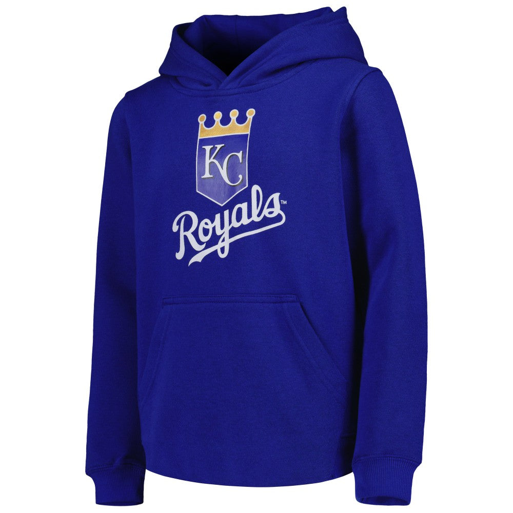 Kansas City Royals Youth Team Primary Logo Pullover Hoodie Royal