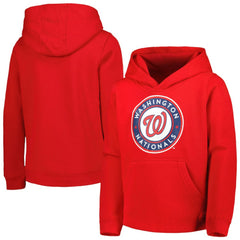 Washington Nationals Youth Team Primary Logo Pullover Hoodie Red