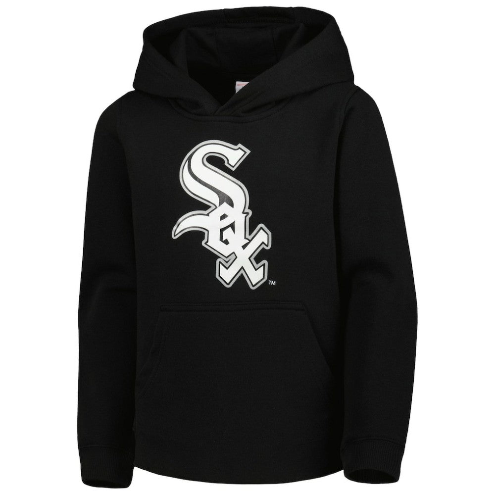 Chicago White Sox Youth Team Primary Logo Pullover Hoodie Black