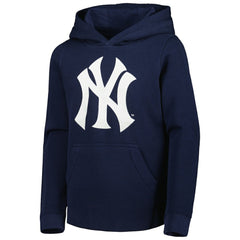 New York Yankees Youth Team Primary Logo Pullover Hoodie Navy