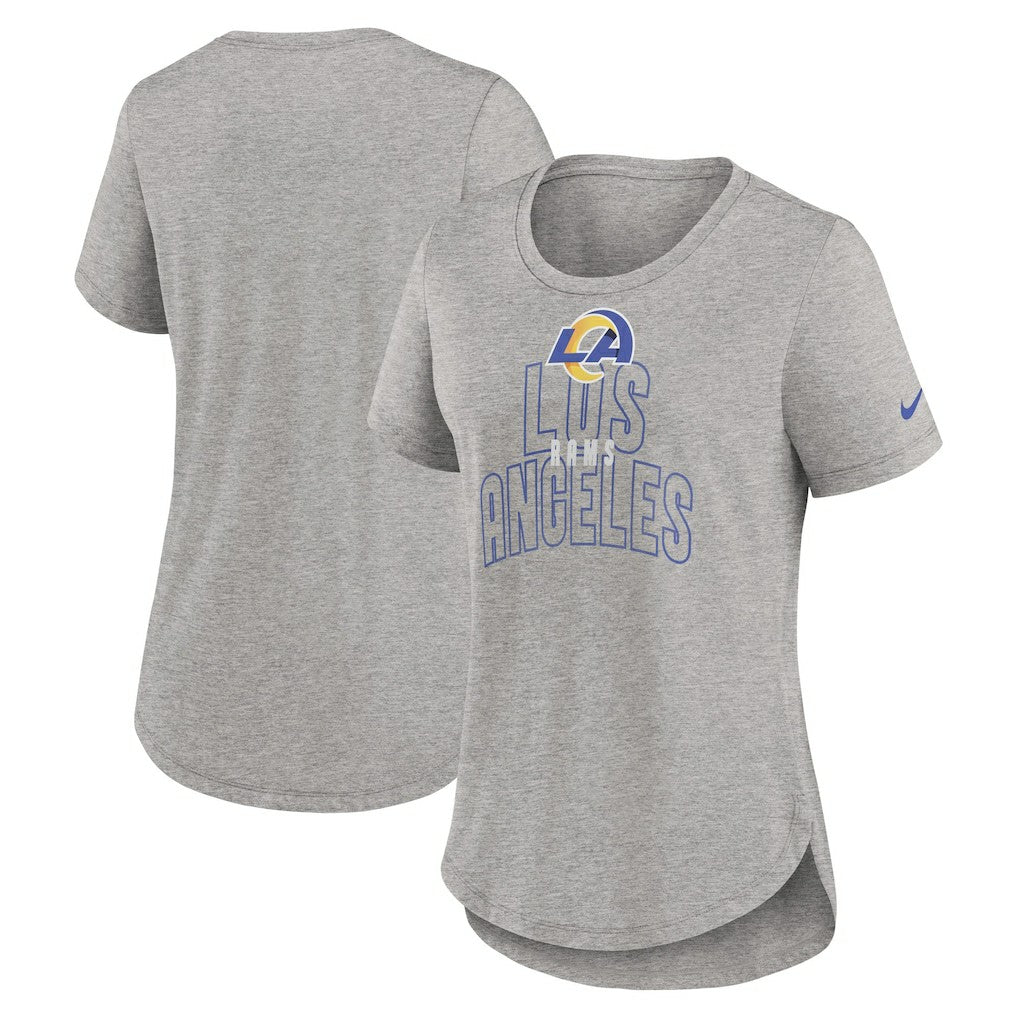 Los Angeles Rams Women's Fashion Tri-Blend T-Shirt - Heather Gray for sale